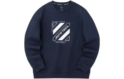 ANTA Variety Training Collection Sweatshirts Unisex Dark Blue Crew Neck Moderate Regular