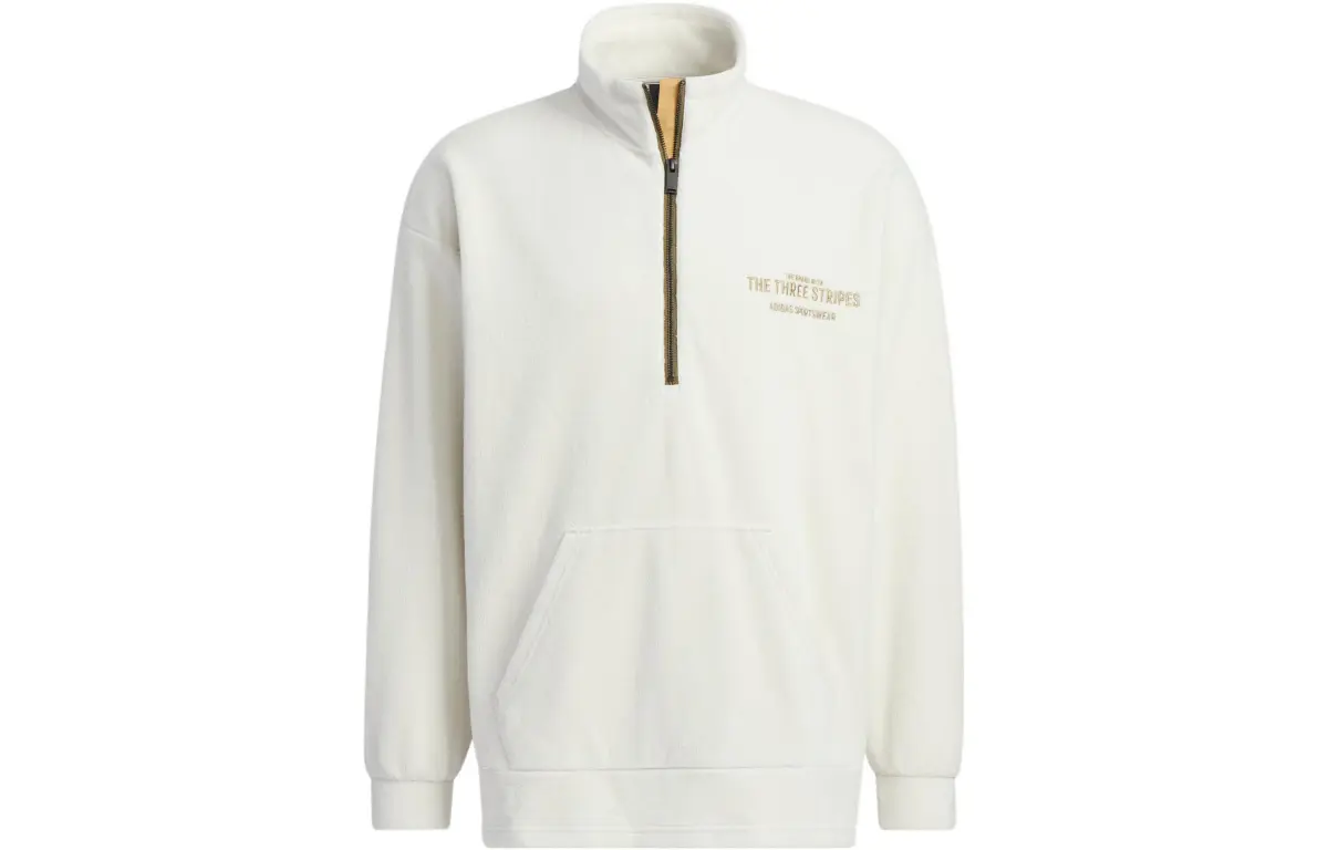 Adidas Sweatshirts Men's Apricot Stand Collar Moderate Regular