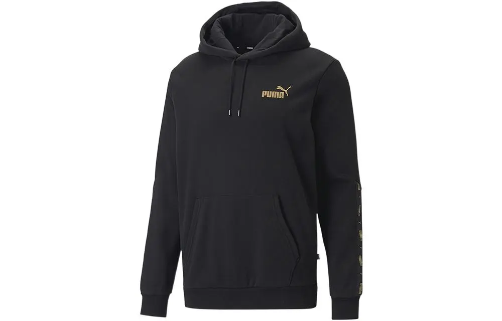 PUMA Sweatshirts Men's Black Hooded Moderate Regular
