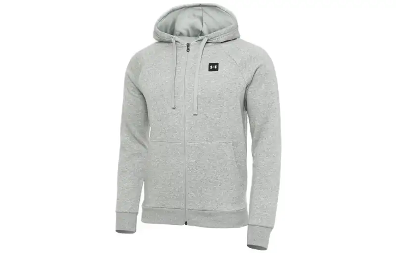 Under Armour Hooded Solid Color Casual Sports Thermal Zippers Cardigan Fleece Lined Long Sleeved Coat Sweatshirt Men's