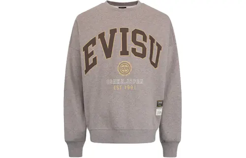 EVISU Sweatshirt Unisex Charcoal Multicolor