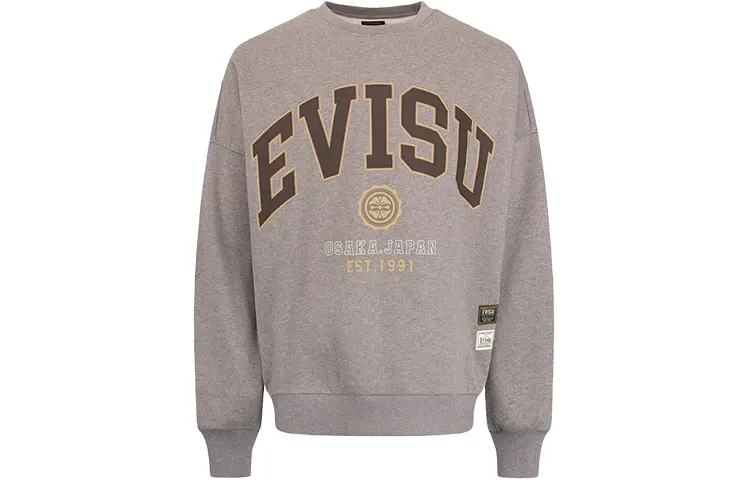 EVISU Sweatshirt Unisex Charcoal Multicolor