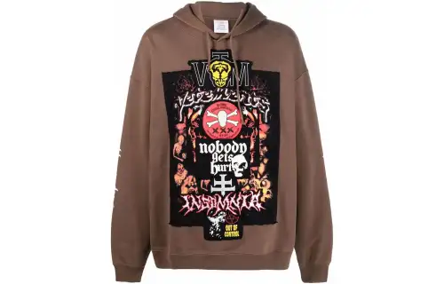 Vetements Metal Patched Logo Hoodie