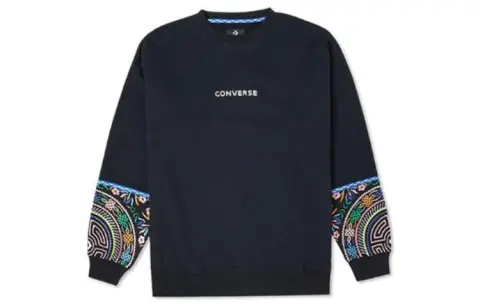 Converse Sweatshirts Unisex Black Crew Neck Thickened Regular
