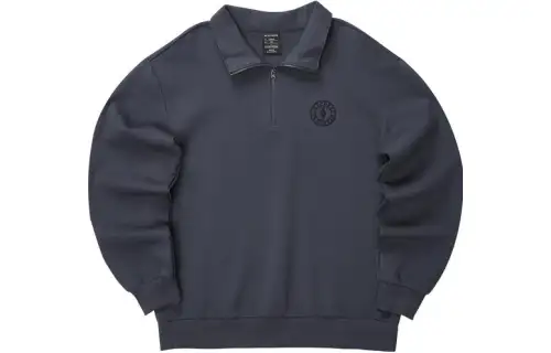 Skechers Sports Life Collection Sweatshirts Men's Ink Gray/00W5 Polo Collar Moderate Regular