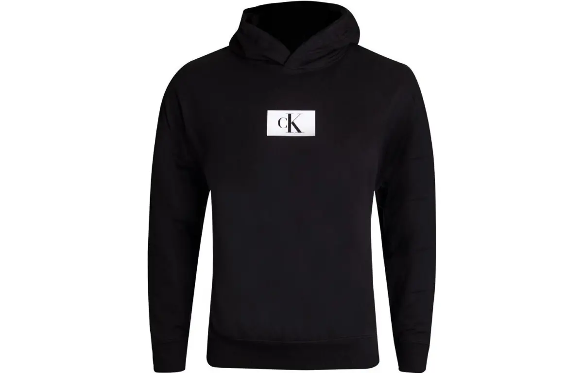 Calvin Klein Sweatshirts Men's Black Hooded Moderate Other