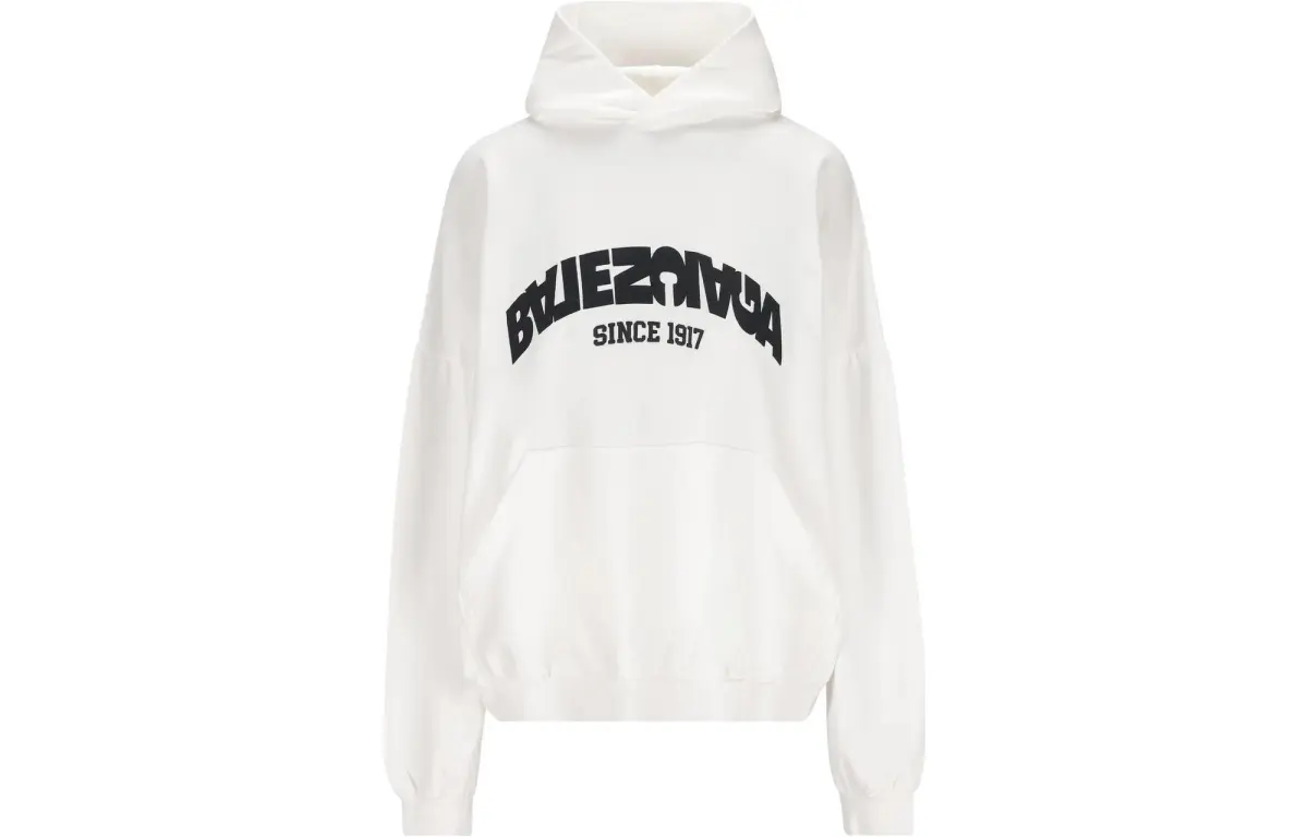 Balenciaga FW23 Sweatshirt Loose Fit Unisex White