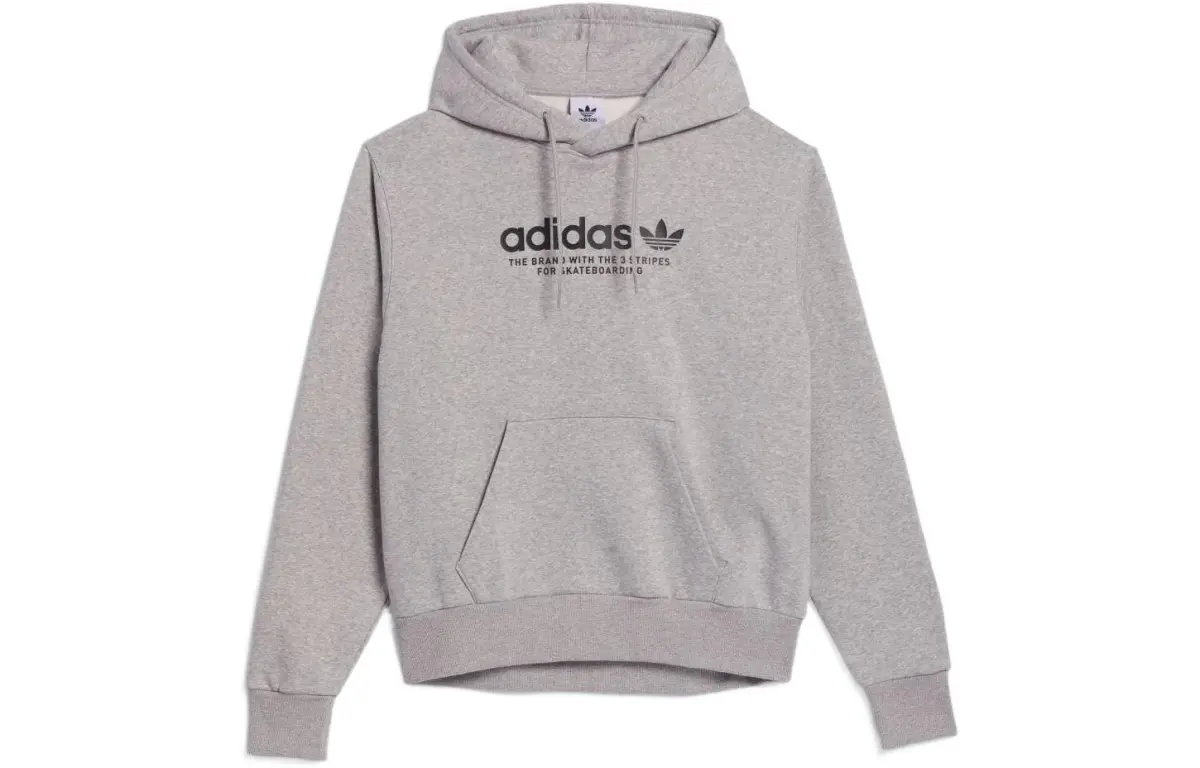 Adidas Originals Sweatshirts Unisex Gray Hooded Moderate Other