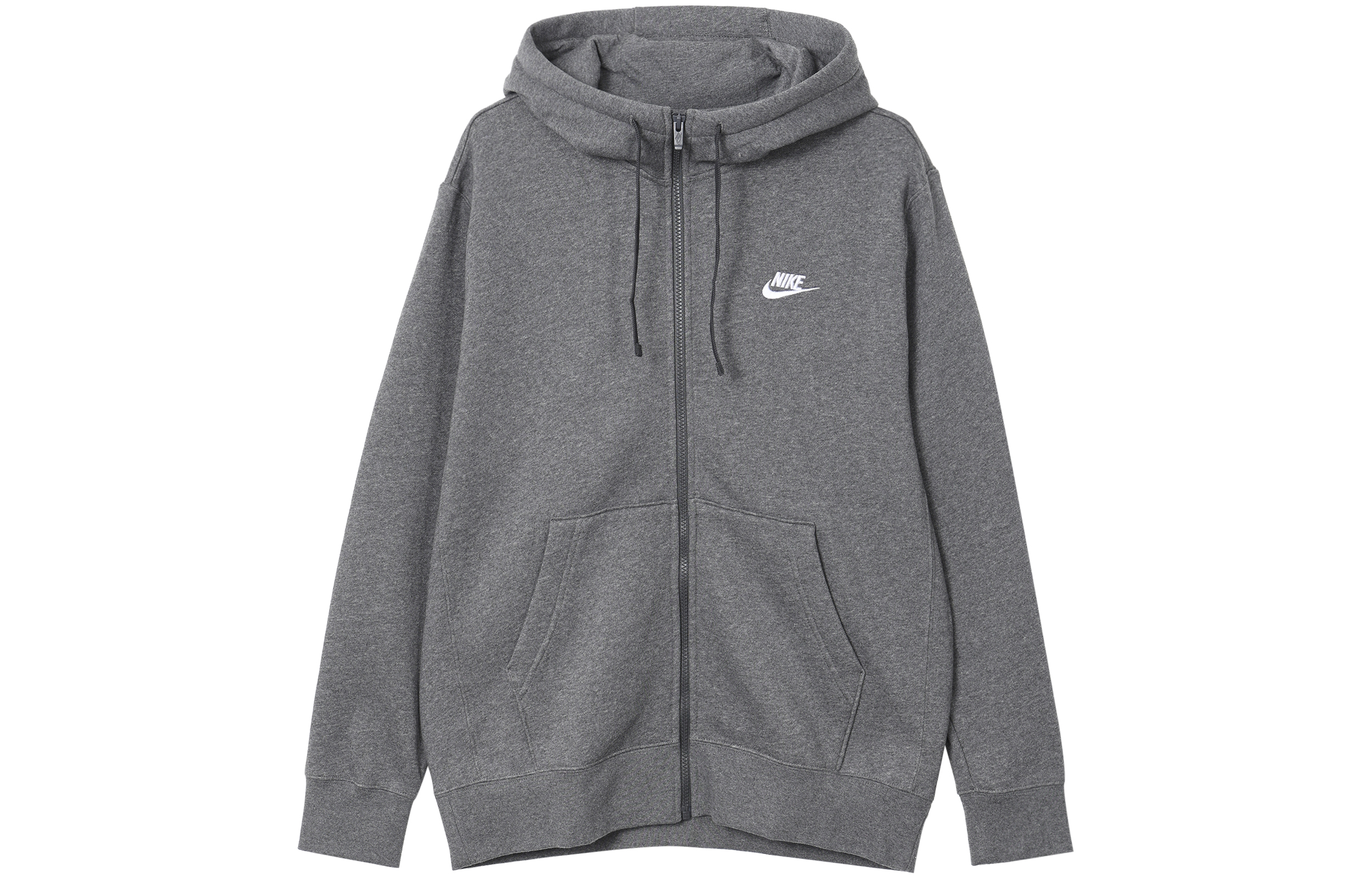Nike Cardigan with zipper, long-sleeve with hood, jacket, sweatshirt, logo embroidery service, drawstring