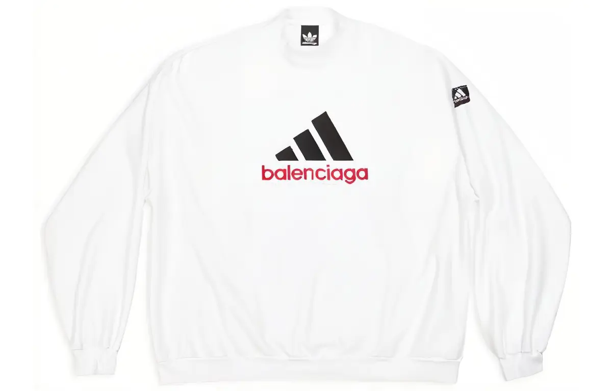 Balenciaga x Adidas Originals Balenciaga X Adidas Sweatshirt Loose Fit Men's White
