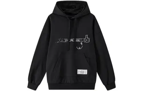 Li Ning Sweatshirts Unisex Black Hooded Moderate Regular