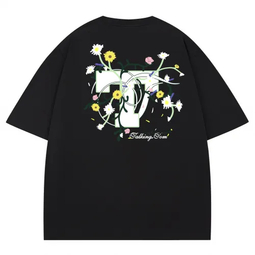 TALKING TOM Short sleeve T-shirt for leisure for men and women, Chinese style, print, oversize