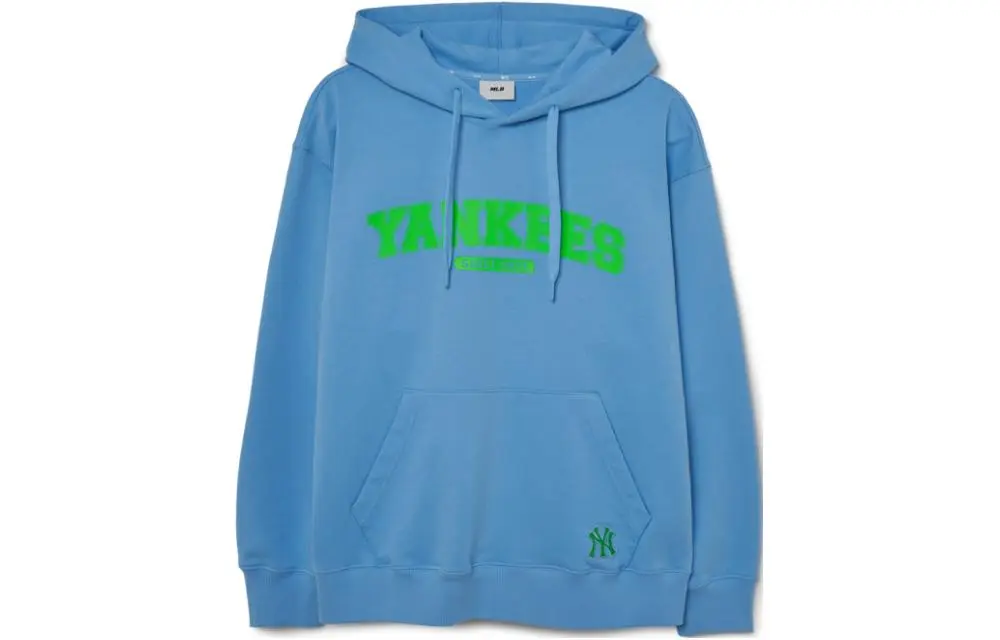 MLB Preppy Sweatshirts Unisex Blue Hooded Moderate Regular