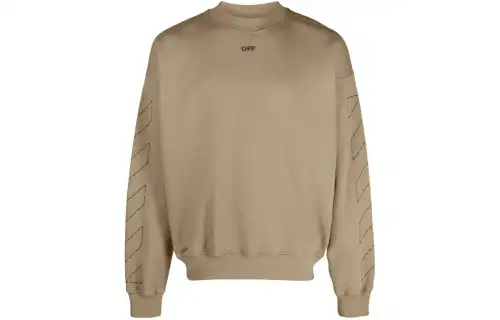 OFF WHITE Sweatshirt, Regular Fit Men's Beige