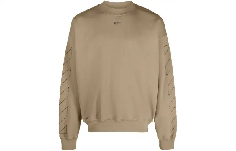 OFF WHITE Sweatshirt, Regular Fit Men's Beige