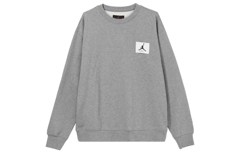 Jordan Sweatshirts Men's Gray Crew Neck Thickened Regular