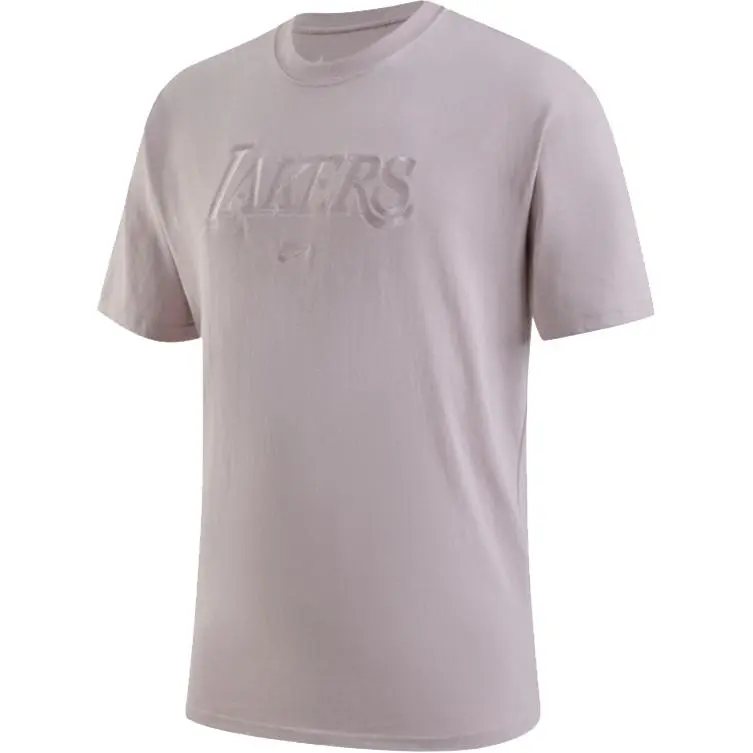 Nike T-Shirts Men's Gray Crew Neck Moderate Straight Fit