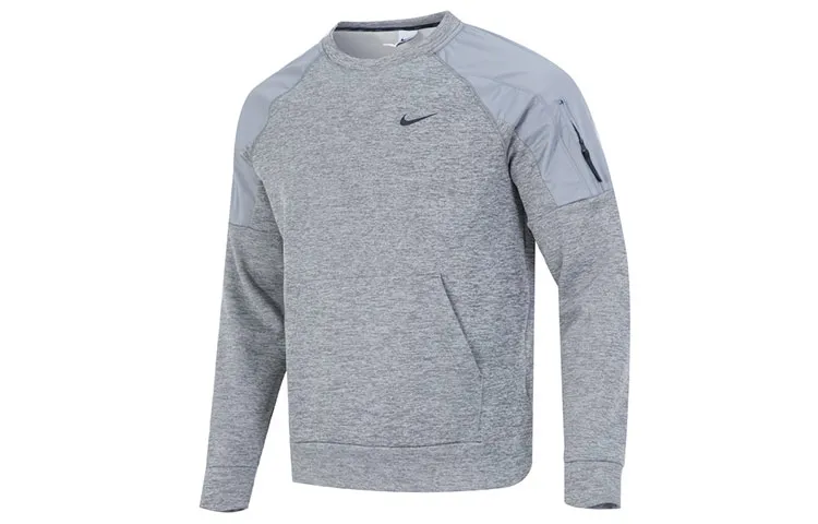 Nike Sweatshirts Men's Gray Crew Neck Moderate Regular