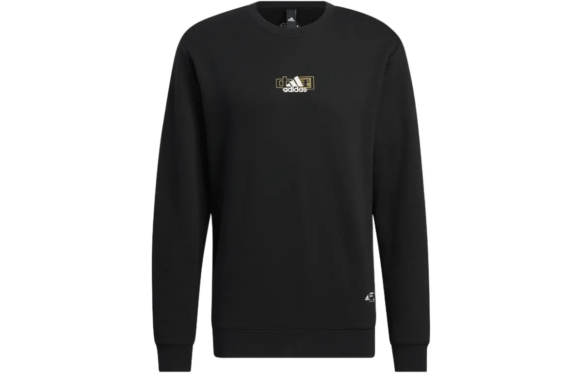 Adidas Sweatshirts Unisex Black Crew Neck Moderate Regular