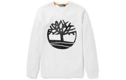 Timberland Sweatshirts Men's White Crew Neck Moderate Regular