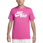 Nike Sportswear JDI T Shirts Men's Pink Crew Neck Moderate Straight Fit