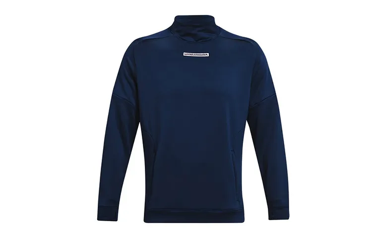Under Armour Sweatshirts Men's Navy Blue Half-Turtleneck Moderate Regular