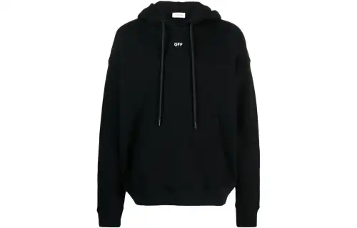 OFF WHITE Logo print Drawstring Hoodie