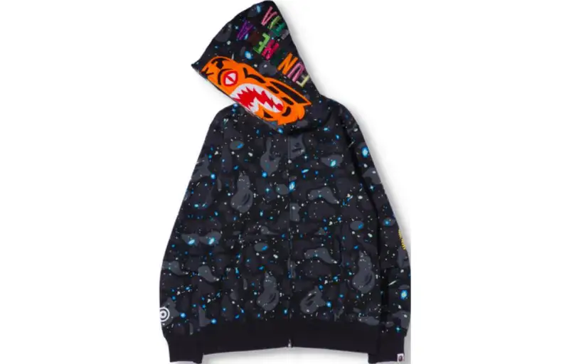A BATHING APE Sweatshirts Men's Hooded Moderate Cardigan