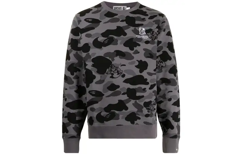 A BATHING APE Bape Sweatshirts Men's Crew Neck Moderate Regular