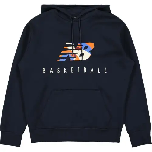 New Balance Sweatshirts Men's Navy Blue Hooded Moderate Regular