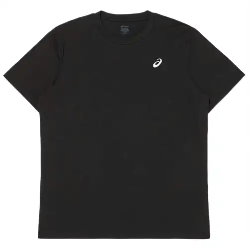 ASICS T Shirts Men's Black Crew Neck Moderate
