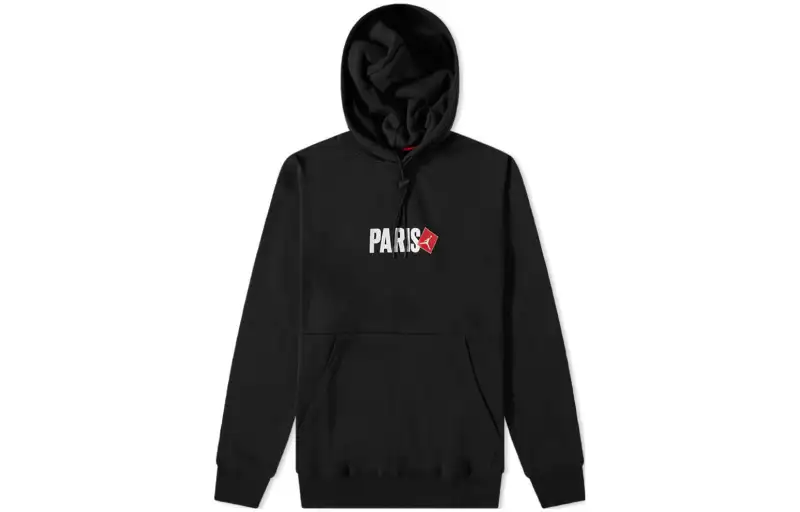 Jordan Sweatshirts Men's Black Hooded Moderate Regular
