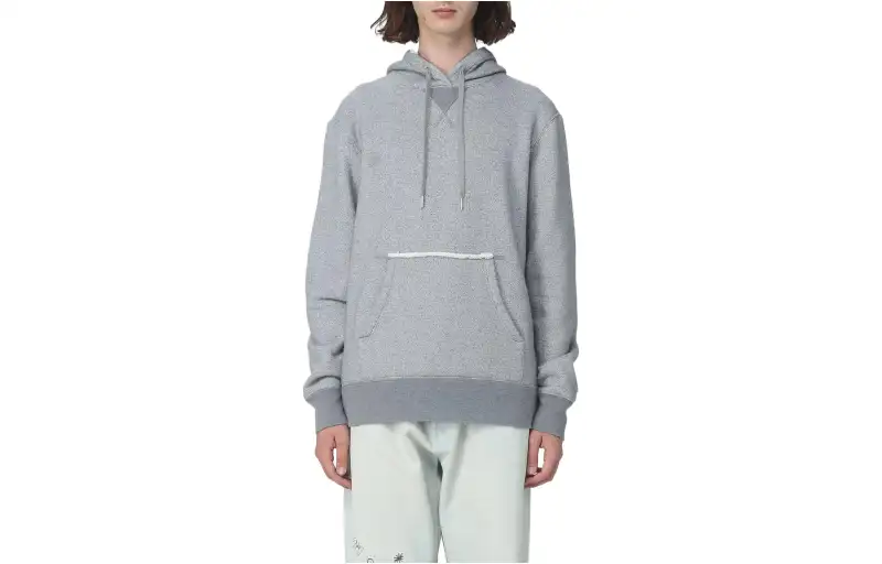 【Zoomed Imagery】slogan-print cotton hoodie