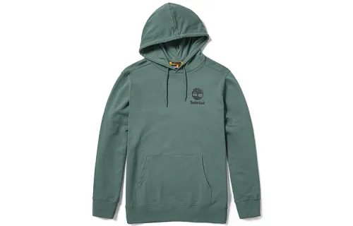 Timberland Sweatshirts Men's Spicy Green Black Hooded Moderate Regular
