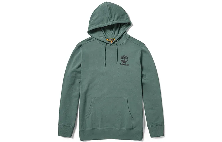 Timberland Sweatshirts Men's Spicy Green Black Hooded Moderate Regular