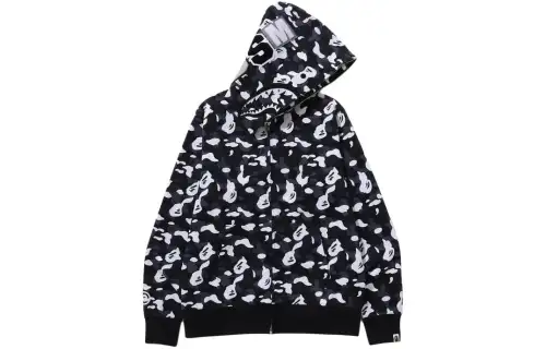 Bape X Dsm Camo Shark Full Zip Hoodie