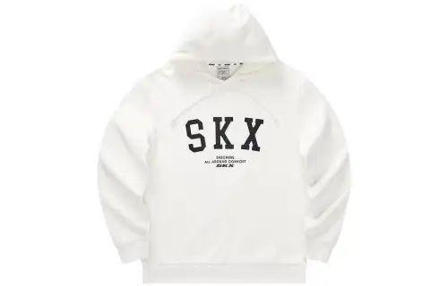Skechers Sweatshirts Men's Marshmallow White/0074 Hooded Moderate Regular