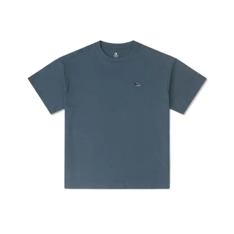 Converse T Shirts Unisex Blue Crew Neck Moderate Straight Fit