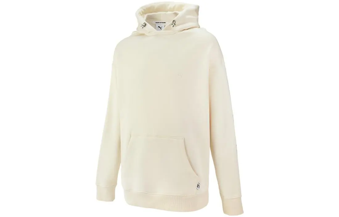 PUMA MMQ Sweatshirts Unisex White Hooded Moderate Straight Fit
