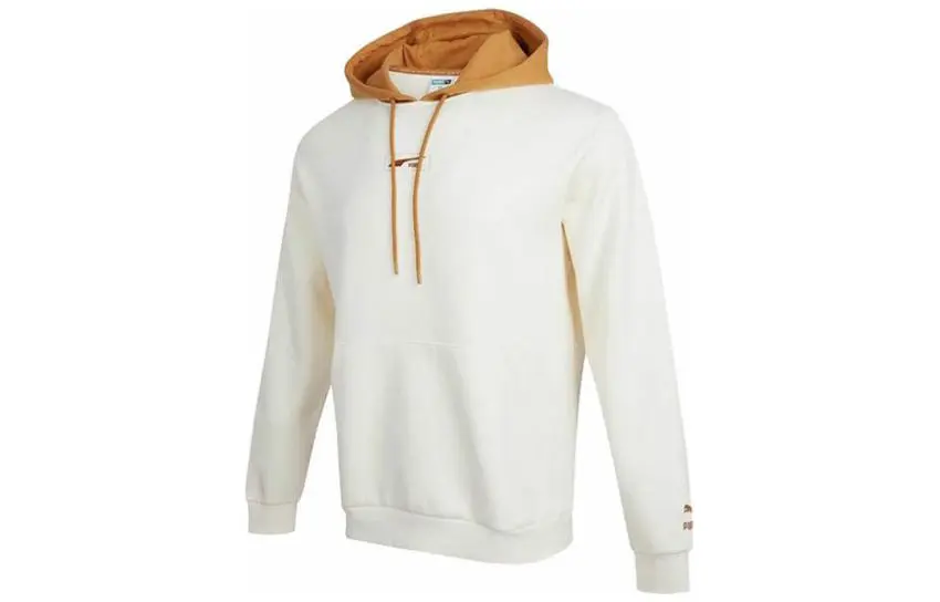 PUMA Sweatshirts Men's White Hooded Moderate Regular