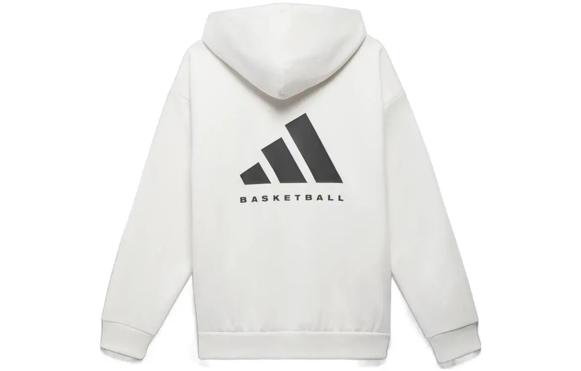 Adidas Sweatshirts Unisex White Hooded Moderate Regular