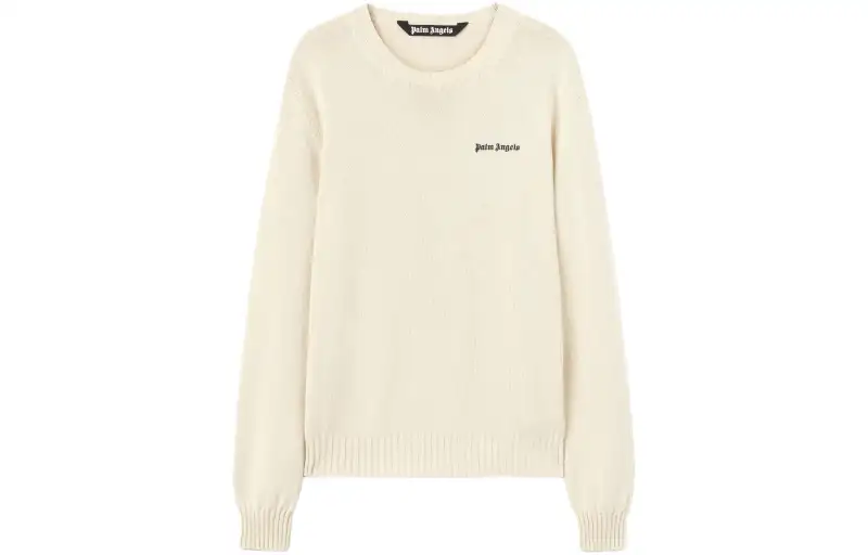 PALM ANGELS Logo Embroidered Knitted Jumper