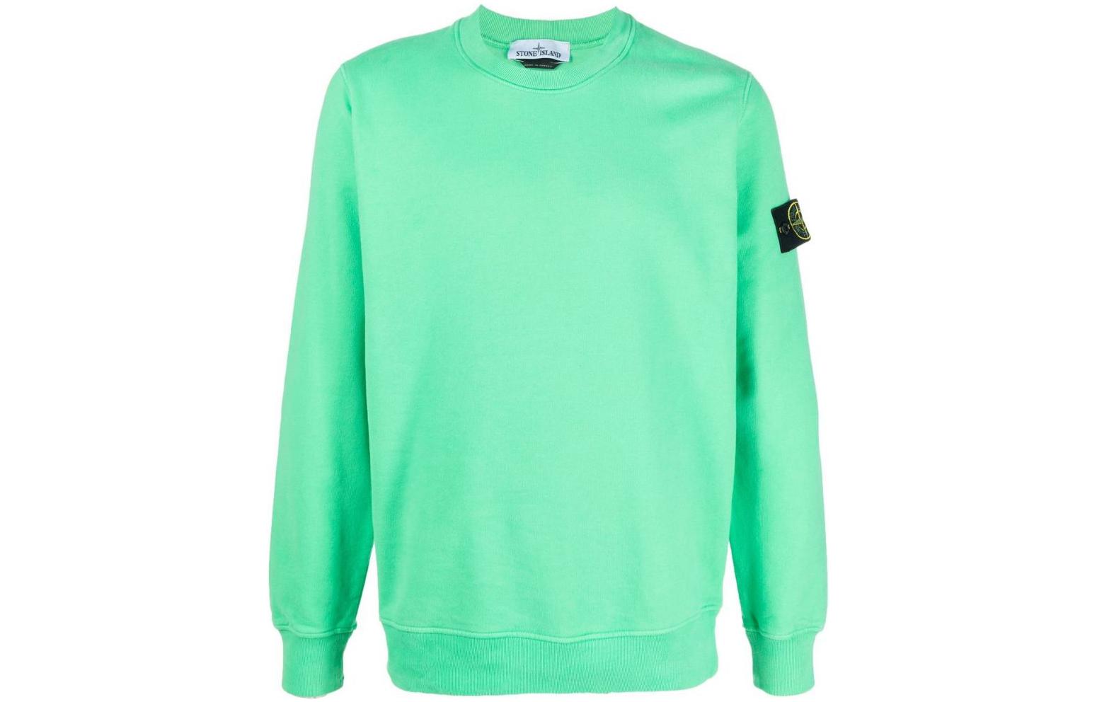 STONE ISLAND 63020 Brushed Cotton Fleece Crewneck Sweater
