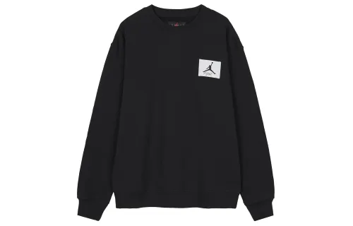 Jordan ESSENTIALS Sweatshirts Men's Black Crew Neck Thickened Regular