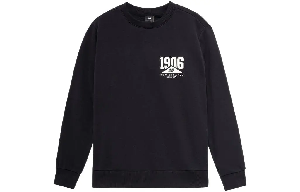 New Balance Sweatshirts Men's Black Crew Neck Moderate Regular
