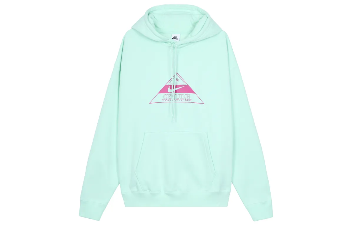 Nike Sweatshirts Unisex Mint Green Hooded Moderate Regular