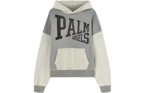 PALM ANGELS Logo Printed Drop Shoulder Hoodie