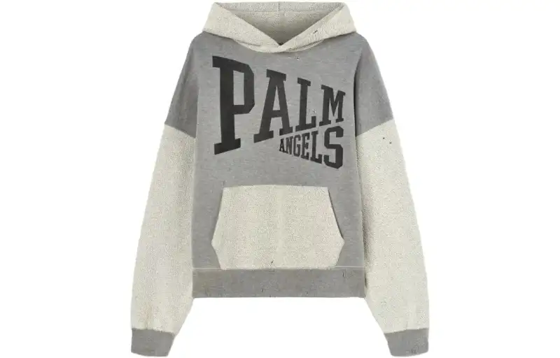 PALM ANGELS Logo Printed Drop Shoulder Hoodie
