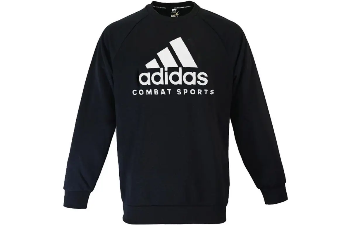 Adidas Sweatshirts Unisex White Logo Large Logo Crew Neck Moderate