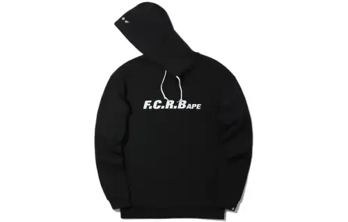 A BATHING APE Sweatshirts Men's Black Hooded Moderate Regular